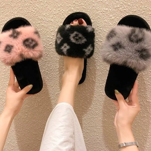 Pantuflas de Algodón para Mujer, Estilo Europeo Americano, Diseño de Leopardo, Cálidas y Cómodas para Verano, Venta al Por Mayor - Product Image 1