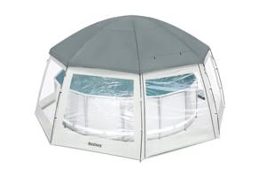 Dôme de <span class=keywords><strong>piscine</strong></span> Best Way 58612 en PVC, protection contre la pluie et le soleil, <span class=keywords><strong>6m</strong></span> x <span class=keywords><strong>6m</strong></span> x 2.95m, Ambiance - Product Image 3