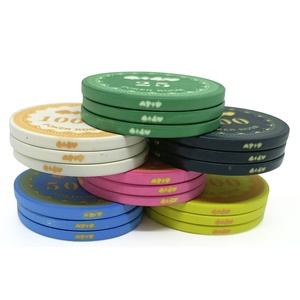 Jetons de poker en céramique de 43mm de haute qualité, 12g, pour salle de jeux, club, cœur de diamant, conception de bêche, fabrication de jetons de casino - Product Image 2