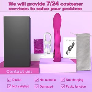 SeYouYou Juguetes sexuales para adultos para mujer Pareja Punto G Vibrador 10 Vibraciones Motores duales Conejo impermeable Consoladores suaves Rosa (Rose <span class=keywords><strong>Red</strong></span>) - Product Image 6