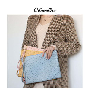 PU da túi máy tính xách tay cho Macbook Tablet Pouch túi với vòng tay tùy chỉnh đà điểu ly hợp túi xách người đàn ông Phụ nữ - Product Image 1