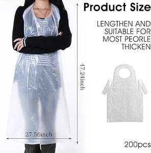 Delantales transparentes grandes a precio de fábrica de 47,24x27,56 pulgadas para pintar fiestas cocinar tareas domésticas Picnics en relieve retráctil incluido - Product Image 3