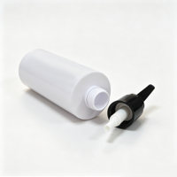 Flacon pompe en PET blanc de 300 ml, conteneur en plastique cylindrique vide pour liquide de soin de la peau, flacon pompe en PET blanc