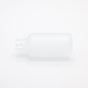 Botella de vidrio transparente esmerilado de 100ml al por mayor con cuentagotas blanco - Product Image 3
