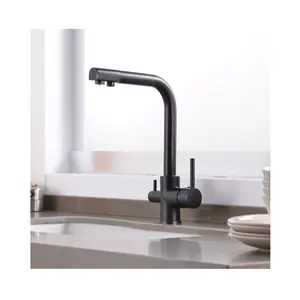 CYEN 2024 Water Purify 360 degree rotation black 3 ways kitchen sink faucet mixer tap