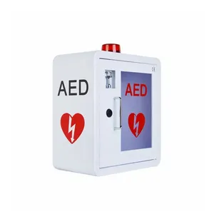 स्टील एईडी Defibrillator दीवार घुड़सवार भंडारण कैबिनेट के साथ अलार्म और स्ट्रोब प्रकाश