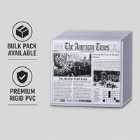 Protège-cartes et passeports rigides en PVC transparent 13x11 pouces, sans acide, pour classement archivistique, protection de journaux et de documents