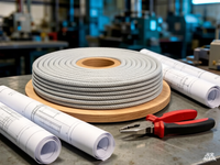Câble chauffant de type Fongming K-GTG-P avec conducteurs Ni-Cr/Ni-Si, isolation en tresse de fibre de verre, revêtement en résine de silicone