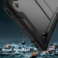 Étui de tablette chaud pour Samsung Galaxy Tab S10 FE Plus 11 pouces 2025, protection contre les chocs, protection contre les chutes, coque de tablette en plastique rigide avec béquille