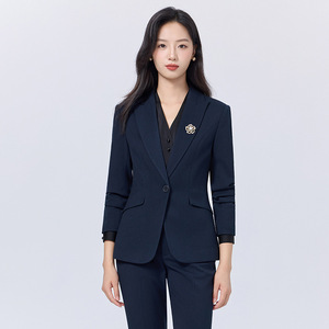 Women's Wool Suit Set Full Sleeve Anti-Wrinkle Formal Commute Uniform - Product Image 4