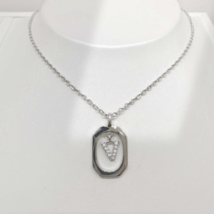wholesale silver 925 plata <b>initial</b> letter fashion pendant necklace casual ladies Rhodium plated best friend geometric necklaces - Product Image 3