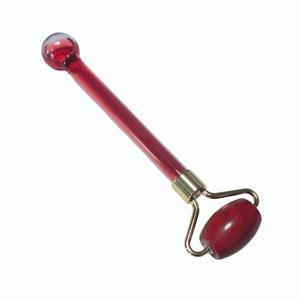Masajeador Facial y Ocular de Piedra Roja con Rodillo de Bolas Pequeñas Desmontable y Bola Redonda Refrigerante para Aliviar la Hinchazón - Product Image 3