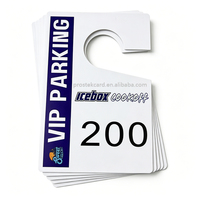 Permis de stationnement personnalisés en cartes PVC avec impression numérique et plastification pour rétroviseur de voiture