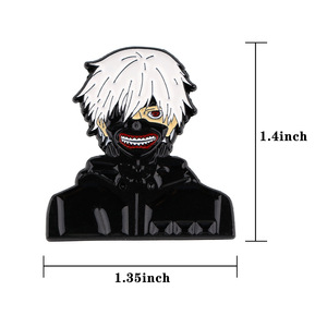 Broches de mode <span class=keywords><strong>Tokyo</strong></span> <span class=keywords><strong>Ghoul</strong></span>, bijoux en métal, artisanat, épingles DIY, badge en alliage, broche d'anime - Product Image 5