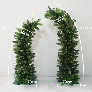 Arco Floreale Artificiale in Seta Verde Ecologico all'Ingrosso, Decorazione per Matrimoni, Segnaposto per Ospiti, Piante Verdi per la Festa del Papà e Halloween - Product Image 4