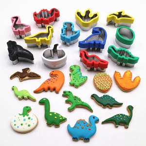 Bánh Sandwich cắt trái cây đầy màu sắc thép không gỉ bánh Biscuit Cookie khuôn và rau cắt khác nhau khủng long hình dạng tem - Product Image 2