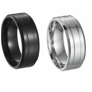 Anello all'ingrosso in titanio con doppio Slot da uomo anello di fidanzamento per coppia con anello di moda per gioielli regalo - Product Image 3