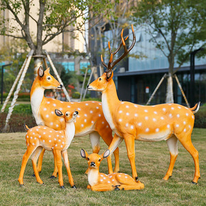 Mô phỏng Sika Hươu đồ trang trí động vật thân thiện với môi handmade tùy chỉnh logo Vườn Nhà phụ kiện công viên MỤC VỤ sân cỏ - Product Image 3