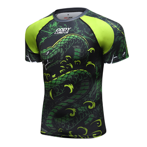 カスタム半袖MMAラッシュガードコンプレッションシャツ、柔道/空手トレーニング用、ショヨロールスタイル柔道着 - Product Image 6