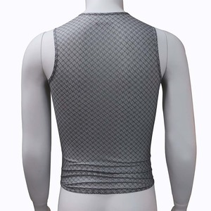 Personalizza canottiera aderente canottiera traspirante canottiera da <span class=keywords><strong>ciclismo</strong></span> da uomo senza maniche - Product Image 3