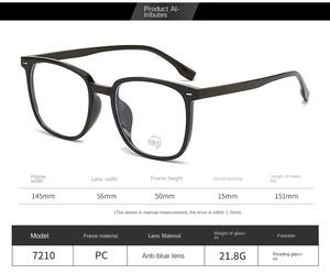 نظارات كمبيوتر مربعة مضادة للضوء الأزرق 6004، نظارات شمسية للخارج، نظارات تصوير فوتوكرومية مضادة للإشعاع - Product Image 6