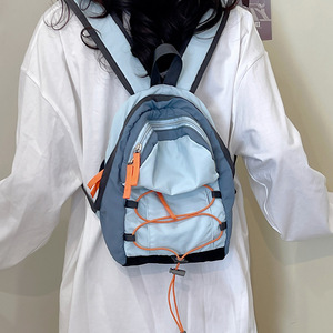 Custom Logo Geometric Fashion Unisex <b>Large</b> Capacity Waterproof Nylon Polyester <b>Backpack</b> for Middle/High <b>School</b> Students Travel - Product Image 4