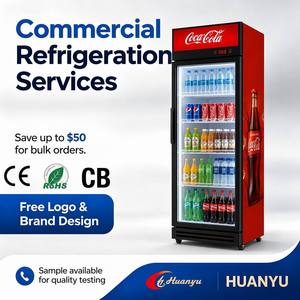 Réfrigérateur de présentation de boissons en verre avec éclairage, personnalisable avec logo gratuit, équipement de réfrigération pour magasin - Product Image 3