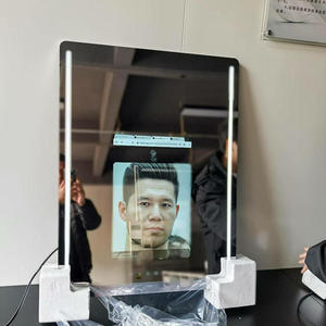 Vercon Smart Barber Mirror AI <span class=keywords><strong>Coiffure</strong></span> Try-on Écran 21.5 pouces Miroir de salon magique LED Bluetooth Wifi Haut-parleur Youtube 600*800mm - Product Image 1