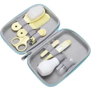 8 pièces Brosse à cheveux bébé pratique quotidien bébé limes à ongles Ciseaux Peigne Manucure Kit de soins