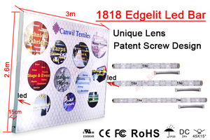 Barra LED de Alta Precisión SMD 1818 con Iluminación Lateral, 10 LED, 500 mm, CC 24 V, Lente Óptica de 45x15 Grados, Tira de Luz de Aluminio para Señalización Delgada - Product Image 5