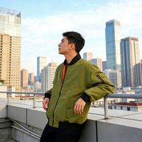 Veste de cyclisme d'extérieur classique pour homme, col côtelé, verte, imperméable, coupe-vent, respirante, automne, zippée, color block