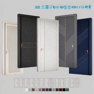 Portes intérieures modernes en bois massif style anglais insonorisées 35 36 40dB pour appartement, hôtel, maison - Product Image 6