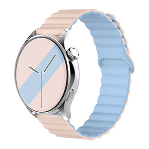 Correa de Reloj Magnética de Silicona Universal de Dos Tonos para <span class=keywords><strong>Huawei</strong></span> <span class=keywords><strong>GT3</strong></span>/GT4 y Samsung Watch6, Compatible con Correas de Reloj Inteligente de 20/22 mm - Product Image 4