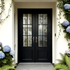 Portail de villa haut de gamme en aluminium moulé sur mesure, design embossé antivol, compatible avec la serrure intelligente, porte d'entrée premium - Product Image 3