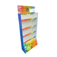 Exhibidor de Cartón para Publicidad en Supermercados, Estante de Exhibición Plegable para Piso, Exhibidor de Productos de Cartón