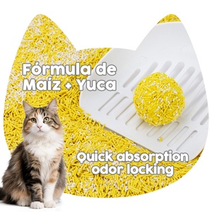 Litière pour chats en maïs et manioc sans poussière, contrôle des odeurs, livraison rapide, usine OEM ODM, vente en gros, certifiée CE BSCI - Product Image 2