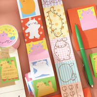 1 rouleau de ruban adhésif plat pour journal intime, motifs de chats mignons, pour Bullet Journal et projets DIY