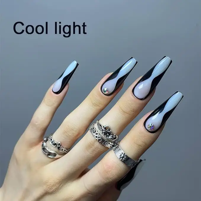 Glossy Press On Nails Salon Quality art Extra Long False Nails Home Quick Manicure women for nail art