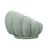 Fauteuil individuel moderne en forme de citrouille, confortable et moelleux, idéal pour salon, chambre et bureau à domicile