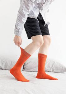 Pure <strong>Black</strong> Organic Cotton Bamboo <strong>Socks</strong> Manufacturer Gift for <strong>Men's</strong> Lengthen <strong>Socks</strong> Sublimation Design Mid Calf Business <strong>Socks</strong> - Product Image 6