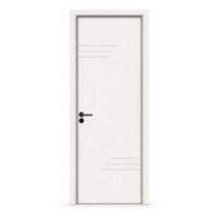 Porte intérieure minimaliste en MDF imperméable personnalisable en usine avec cadre et surface finie pour chambre et hôtel