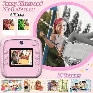 Appareil photo pour enfants sans fil HD avec impression de dessins animés, imprimante photo instantanée mini portable professionnelle, mémoire intégrée de 32 Go, écran de 2,4 pouces - Product Image 4