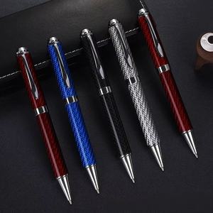 Stylo <span class=keywords><strong>Rotring</strong></span> en fibre de carbone intégrale, corps torsadé, couleurs bleu, argent, rouge, véritable fibre de carbone, stylo de signature exécutif pour affaires - Product Image 6