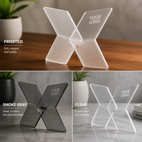 Support de lecture pliable en acrylique solide personnalisé en forme de X, imprimé UV, pour livres de cuisine, tablettes, décoration esthétique de bureau