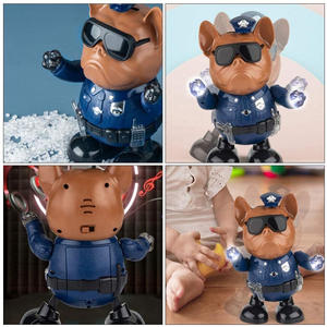 DC robotik Guard polis köpekler Robot oyuncak hayvan elektrik işıkları dans müzik polis köpek interaktif pil polis köpek Robot - Product Image 4