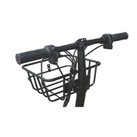 Cesta de acero universal para bicicleta de montaña, cesta delantera de almacenamiento práctica
