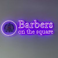 Papan Neon Kustom Produsen, Pengiriman Cepat, Lampu LED untuk Toko Pangkas Rambut, Papan Reklame Luar Ruangan untuk Bisnis