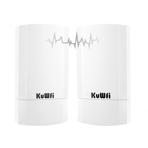KuWFi CPE200 5.8G อุปกรณ์เชื่อมต่ออินเทอร์เน็ตไร้สายภายนอกอาคาร ความเร็ว 900Mbps แบบไร้สาย รองรับมาตรฐาน IP65 กันน้ำ ชุดอุปกรณ์ขยายสัญญาณ P2P ระยะ 2 กม./1.24 ไมล์ มีสินค้าในสต็อก - Product Image 1