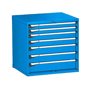 Armoire à tiroirs Fami Master Key Comfort, 7 tiroirs, 867x726x850 mm, blanc grisâtre RAL9002, rangement d'outils - Product Image 2