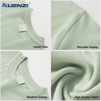 Camiseta Kuenzi Regular Personalizada con Logotipo, Cuello Redondo, Manga Corta, 100% Algodón, 310GSM, Hombros Caídos, Talla Grande para Mujer